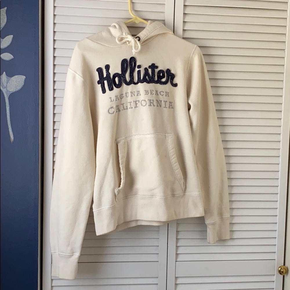 Medium Cream/White Hollister Hoodie
